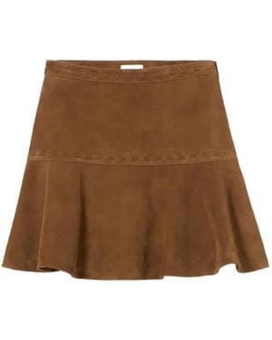 Claudie Pierlot Wickelrock Aus Wildleder - Braun