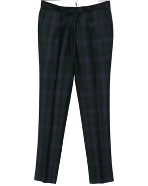 Gabriele Pasini Pleated Plaid Pants - Black