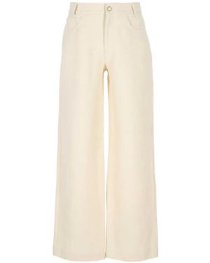 Umit Benan Pantalones Anchos - Blanco