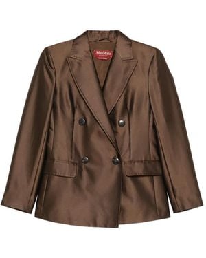 Max Mara Double-Breasted Blazer - Brown