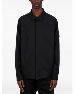 C.P. Company Metropolis Zip-Up Shirt - Black