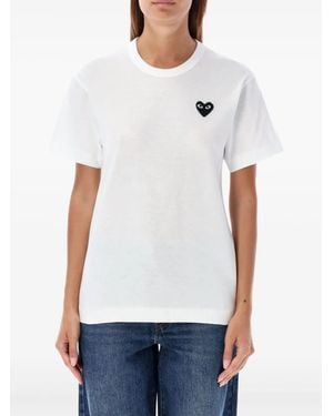 COMME DES GARÇONS PLAY Heart-Motif T-Shirt - White
