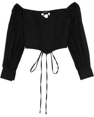 RHIZOME Top Veracruz Estilo Corsé - Negro