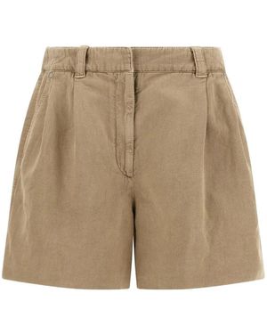 Brunello Cucinelli Baggy Shorts - Natural