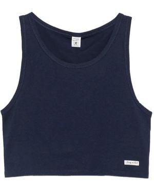 Sporty & Rich Débardeur À Patch Logo - Blue