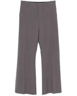 Victoria Beckham Pantalon Droit À Design Plié - Grey