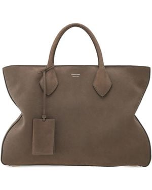 Ferragamo レザー ハンドバッグ - ブラウン