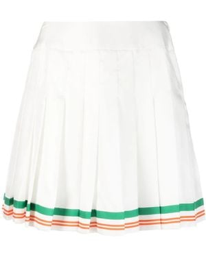 CASABLANCA High-Waisted A-Line Skirt - White