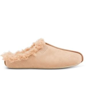 MM6 by Maison Margiela Faux-Shearling Numeric-Print Slippers - Natural