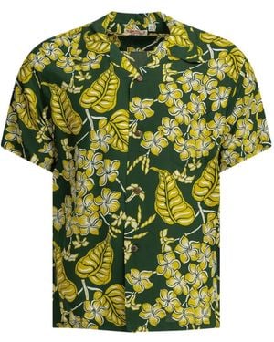 Sun Surf Floral-Print Short-Sleeve Shirt - Green