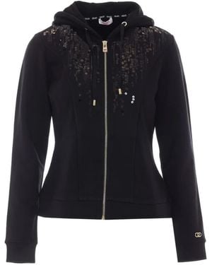 Liu Jo Hoodie With Sequins - Black