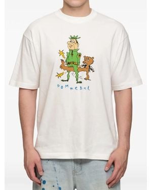 DOMREBEL Booboo Graphic-Print T-Shirt - White