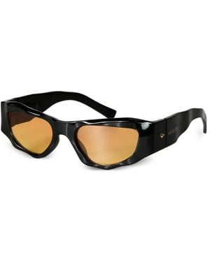 Seletti X Okkia Colorado Geometric-Frame Sunglasses - Black