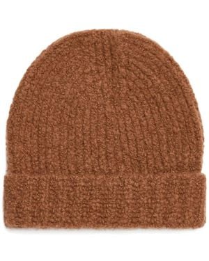Alanui Bonnet En Maille Nervurée - Marron
