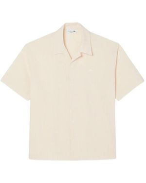 Lacoste Striped Seersucker Shirt - Natural