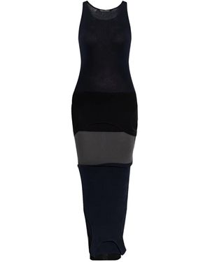 Balenciaga Ribbed Layered Dress - Black