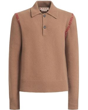 Marni ニット ポロシャツ - ブラウン