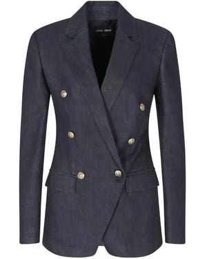 Giorgio Armani Double-Breasted Blazer - Blue