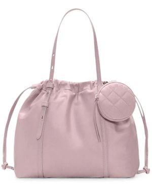 MZ Wallace Small Waverly Drawstring Bucket Bag - Pink