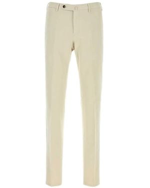 PT Torino Pressed-Crease Trousers - Natural