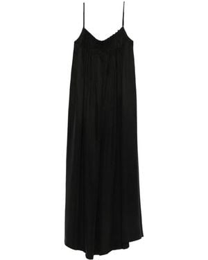 ELEH Gathered-Detail Maxi Dress - Black