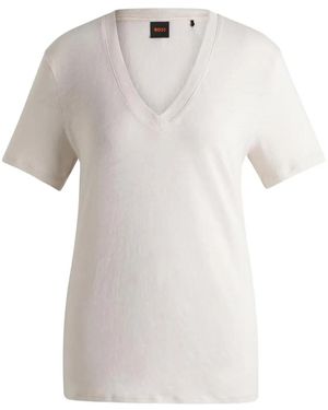 BOSS V-Neck T-Shirt - White
