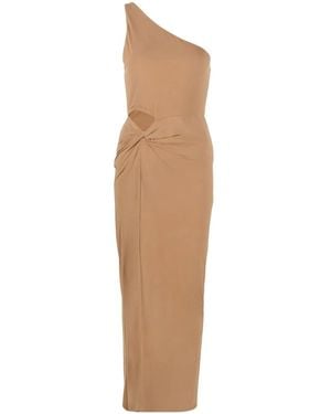 Alice + Olivia Robe Fendue À Design Asymétrique À Une Épaule - Neutre