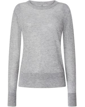 Genny Fine-Knit Top - Grey