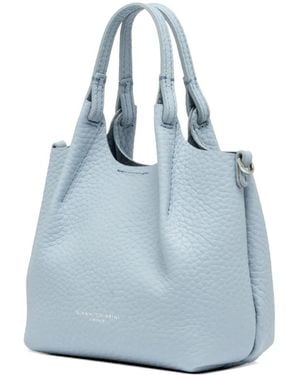 Gianni Chiarini Dua Suède Leren Schoudertas - Blauw