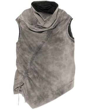 Julius Haut Drapé À Design Asymétrique - Gray