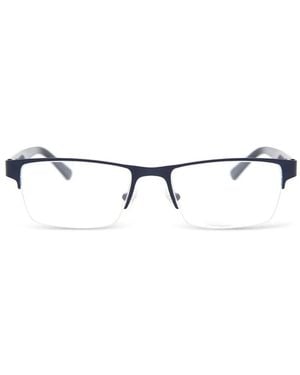Lacoste Matte Rectangle-Frame Glasses - White