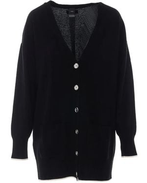 Pinko Cárdigan Oversize Con Ribete En Contraste - Azul