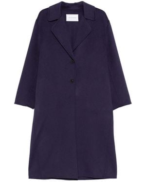 Iris Von Arnim Manteau Boutonné À Revers De Col Crantés - Bleu