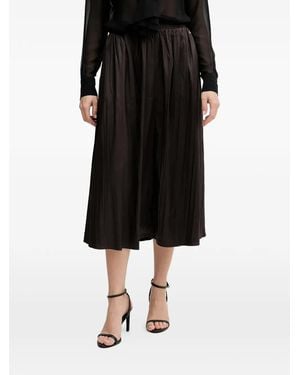 Pedro Del Hierro Madrid Pleated A-Line Midi Skirt - Black