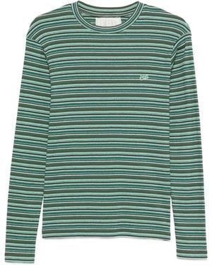 ERL Gestreiftes T-Shirt - Grün