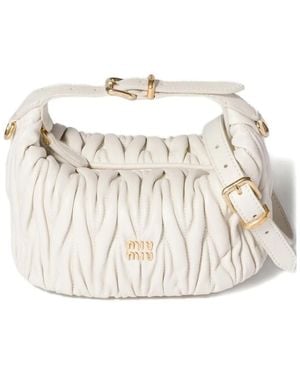 Miu Miu Mini Wander Handtasche - Weiß