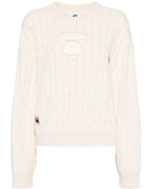 Aape By A Bathing Ape ケーブルニット セーター - ナチュラル