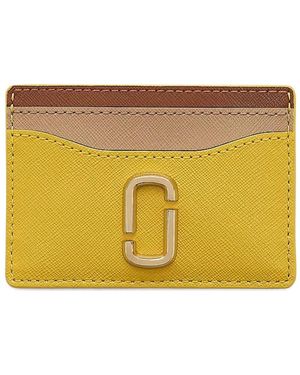 Marc Jacobs Two-tone leather card case - Amarillo