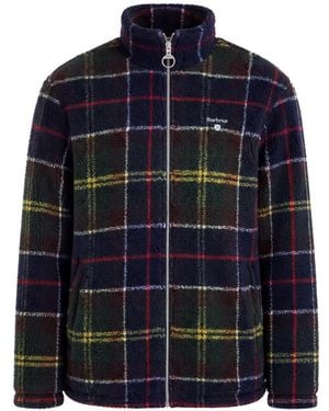 Barbour Cárdigan A Cuadros Tartán - Azul