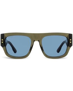 Gucci Gg1262 Rectangular-Frame Sunglasses - Blue