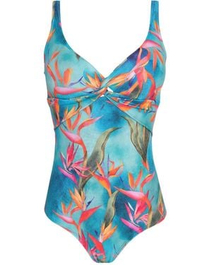 Lygia & Nanny Adriana Twist-Detail Swimsuit - Blue