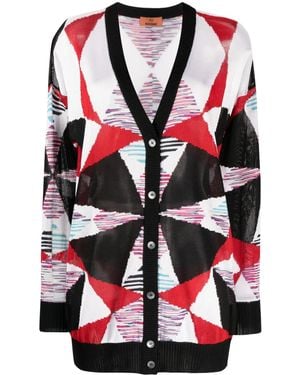 Missoni インターシャニット カーディガン - レッド