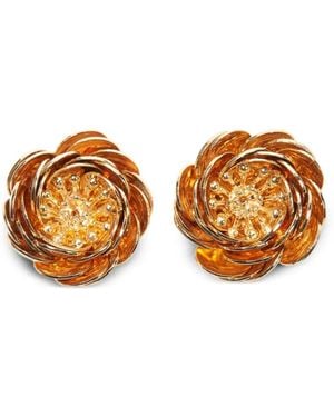Carolina Herrera Flower Earrings - Metallic