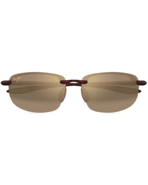 Maui Jim リムレス オーバルサングラス - ブラウン