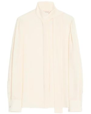 Valentino Garavani Georgette Silk Top - White