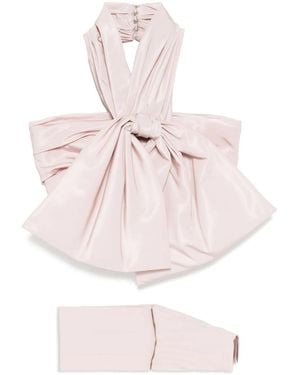 Saiid Kobeisy Strapless Draped Bow Set - Pink