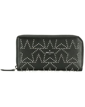 Jimmy Choo Carnaby Zip-Around Star Wallet - Grey