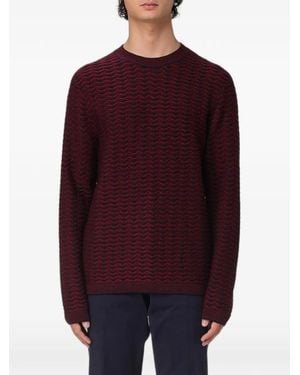 Emporio Armani Textured-Knit Jumper - Purple