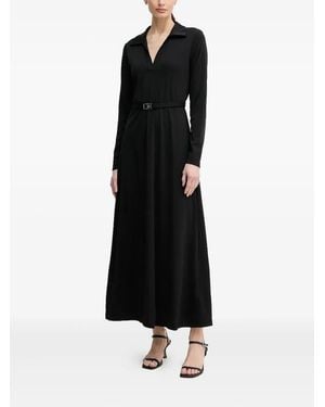 DKNY Long-Sleeved Belted Dress - Black
