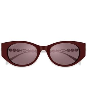 Gucci Oval-Frame Sunglasses - Pink